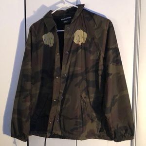 Obey x wildfang camo windbreaker